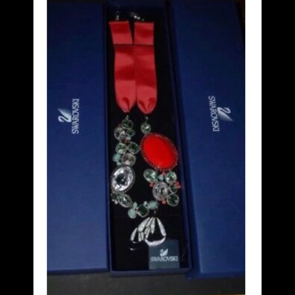 Swarovski Ribbon.Statement Butterfly Necklace - Picture 3 of 5